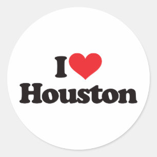 I Love Houston Classic Round Sticker