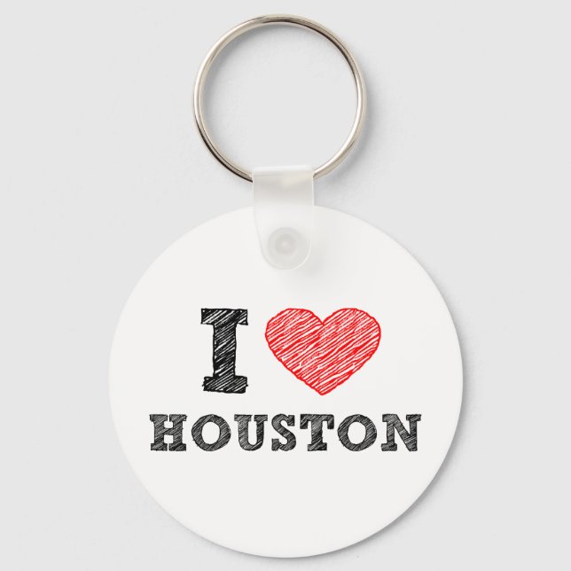 I Love Houston Key Ring (Front)