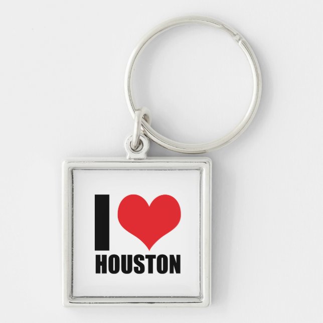 I love Houston Key Ring (Front)