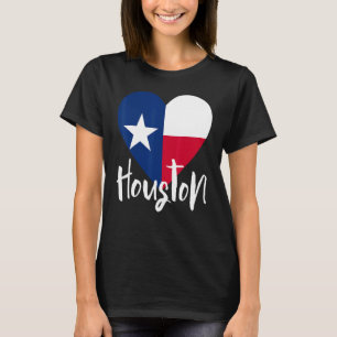I Love Houston Texas Tx Flag Lonestar Heart T-Shirt