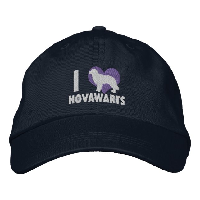 I Love Hovawarts Embroidered Hat (Blue) (Front)