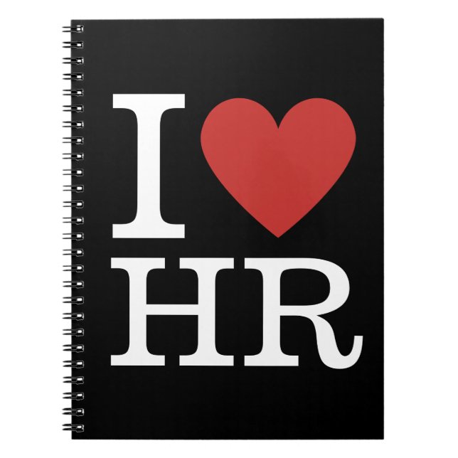 I ❤️ Love HR for Employees CUSTOM Spiral Notebook (Front)