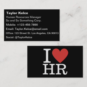 I ❤️ Love HR - HR Department/Staff - Business Card