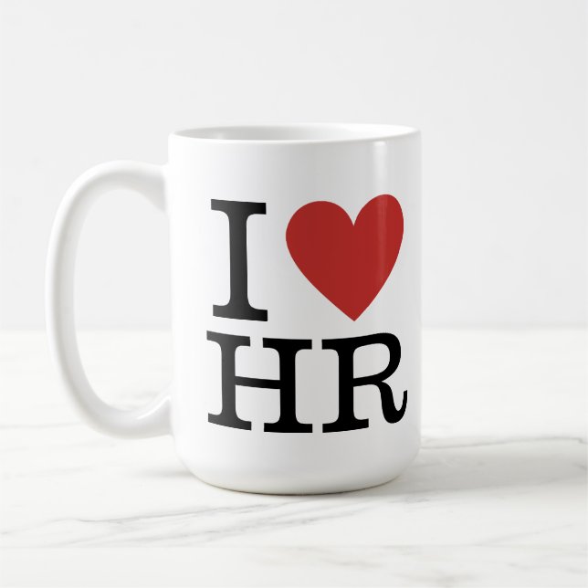 I ❤️ Love HR Mug - For HR Dept. Staff (Left)