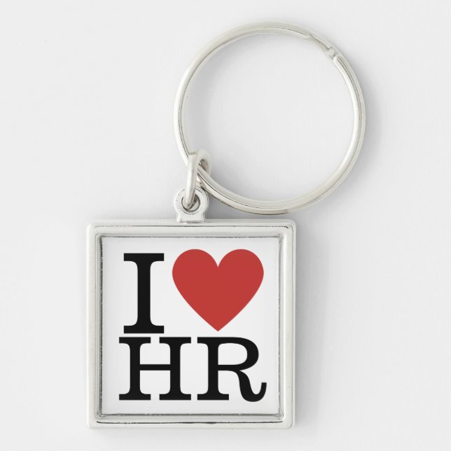 I ❤️ Love HR Square Keychain - HR Dept./Staff (Front)
