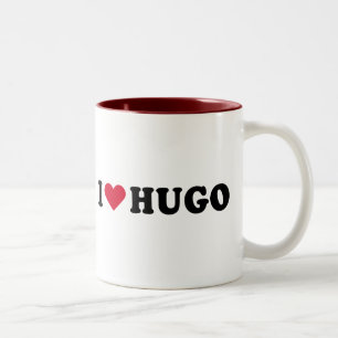 I LOVE HUGO Two-Tone COFFEE MUG