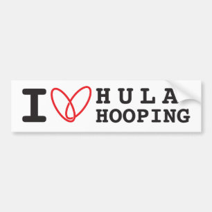 I love Hula Hooping bumper sticker