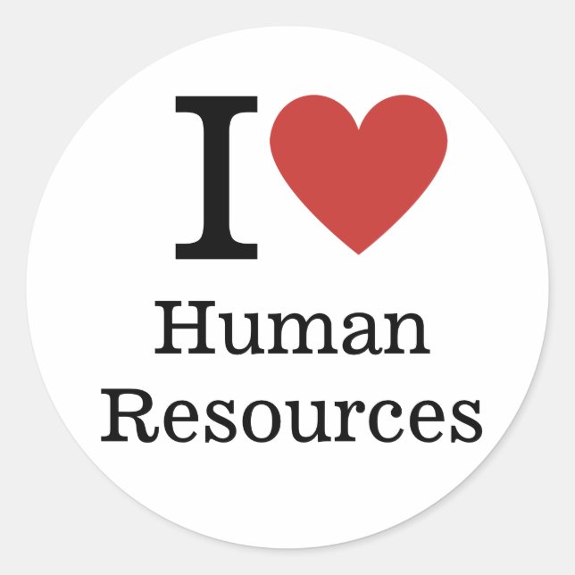 I ❤️ Love Human Resources STICKERS (Front)
