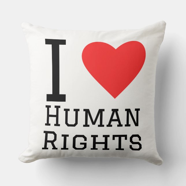 I love human rights cushion (Front)