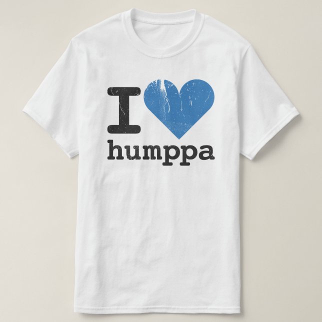I Love Humppa Blue Value T-Shirt (Design Front)