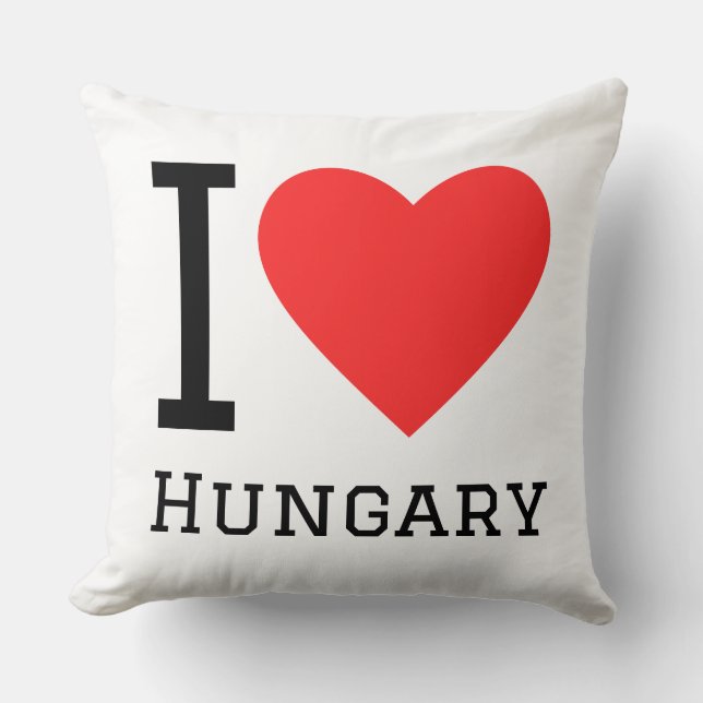 I love Hungary square sticker Cushion (Front)