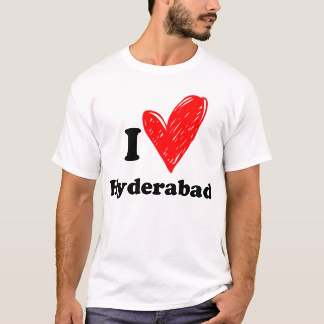 I love Hyderabad T-Shirt (Front)