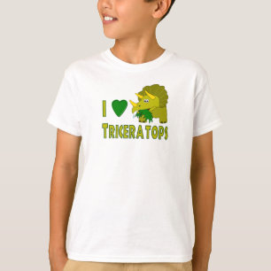 I Love (I Heart) Triceratops Cute Dinosaur T-Shirt