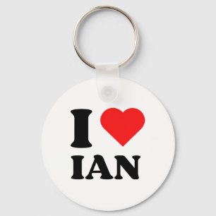 I Love Ian I Heart Ian Name Y2k Christmas Key Ring