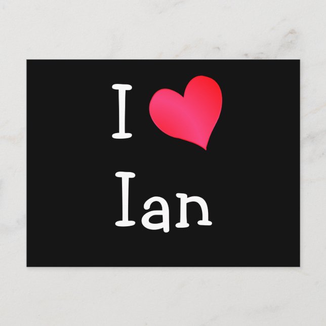 I Love Ian Postcard (Front)