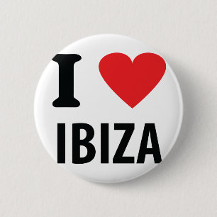 I love Ibiza icon 6 Cm Round Badge