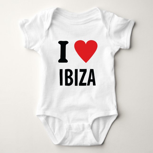 I love Ibiza icon Baby Bodysuit (Front)