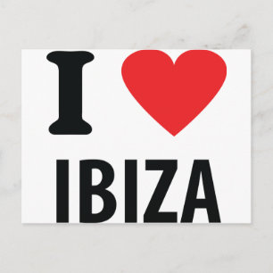 I love Ibiza icon Postcard