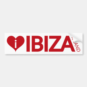 i Love Ibiza Island bumper sticker