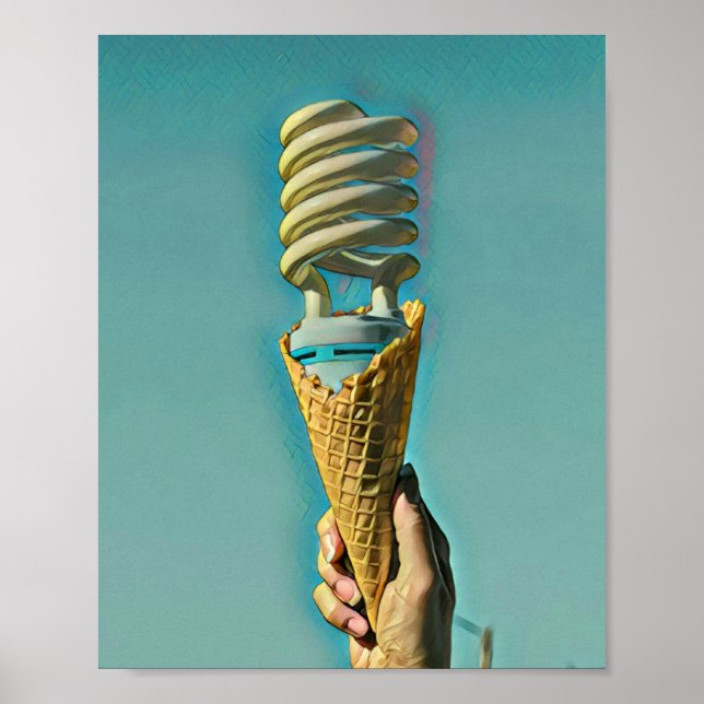 I love ice cream artwork poster (Front)