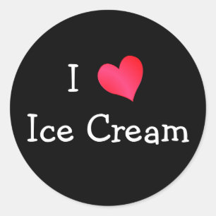 I Love Ice Cream Classic Round Sticker
