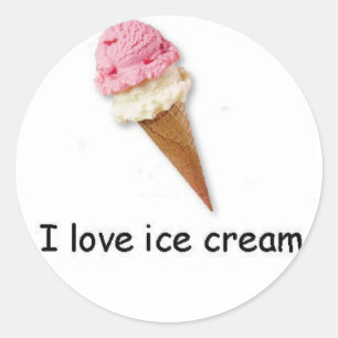 I love ice cream Double Dip Cone Sticker