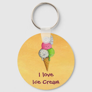 I love Ice Cream Key Ring