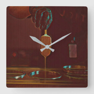 I love ice cream popsicle square wall clock