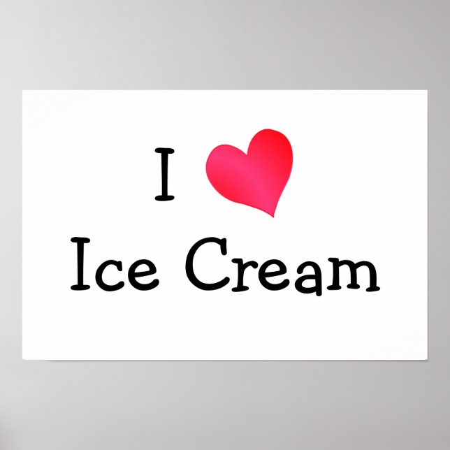 I Love Ice Cream Poster (Front)