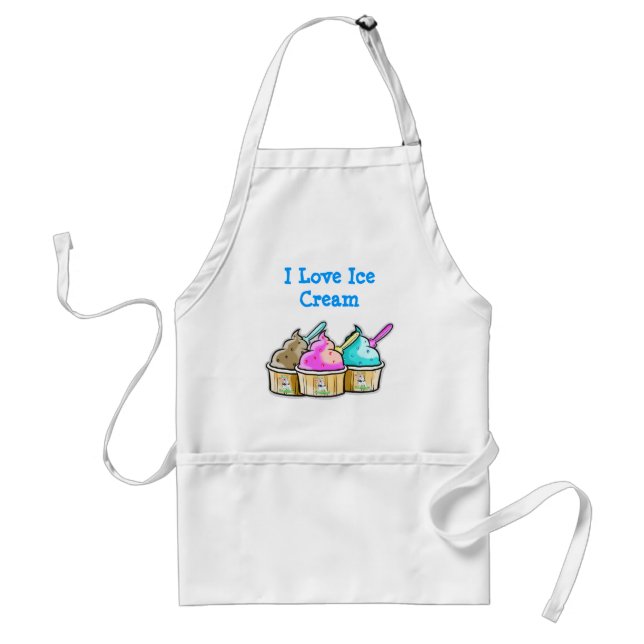 i love ice cream standard apron (Front)