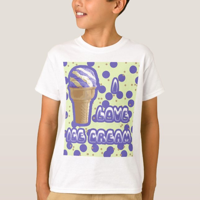 I Love Ice cream T-Shirt (Front)