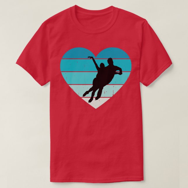 I Love Ice Dancing Winter Sports Ice Skating T-Shirt (Design Front)