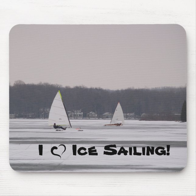 I love Ice Sailing! mousepad (Front)