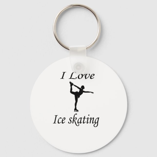 I Love Ice-skating Key Ring (Front)