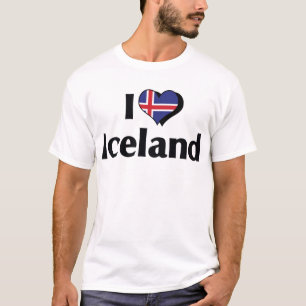 I Love Iceland Flag T-Shirt