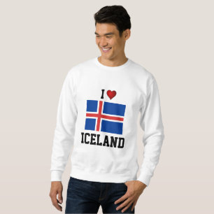 I Love Iceland flag t-shirt Sweatshirt