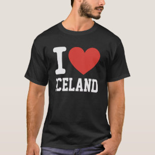 I Love Iceland Heart Souvenir Lovers Pride Travel T-Shirt