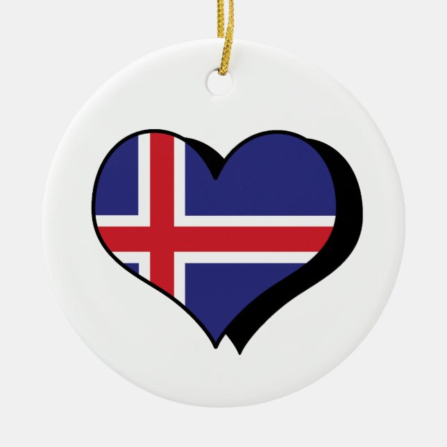 I Love Iceland Ornament (Front)