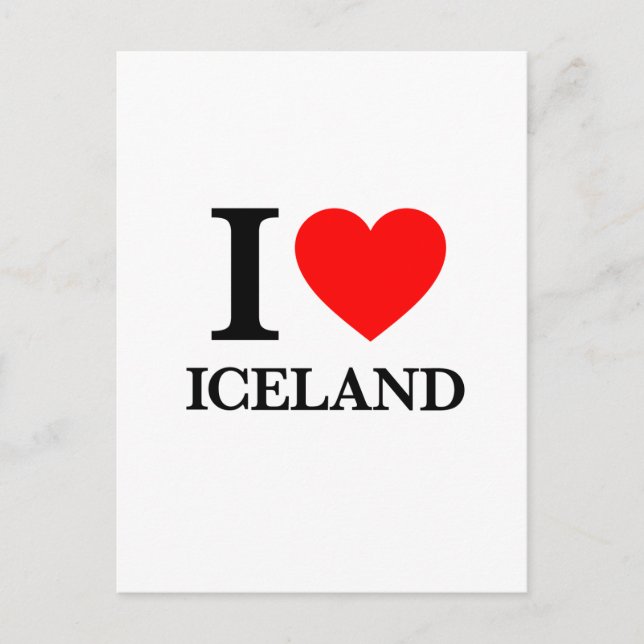 I Love Iceland Postcard (Front)