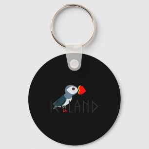 I Love Iceland Puffin Icelandic Gift  Key Ring