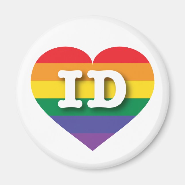I love Idaho Gay Pride Magnet (Front)