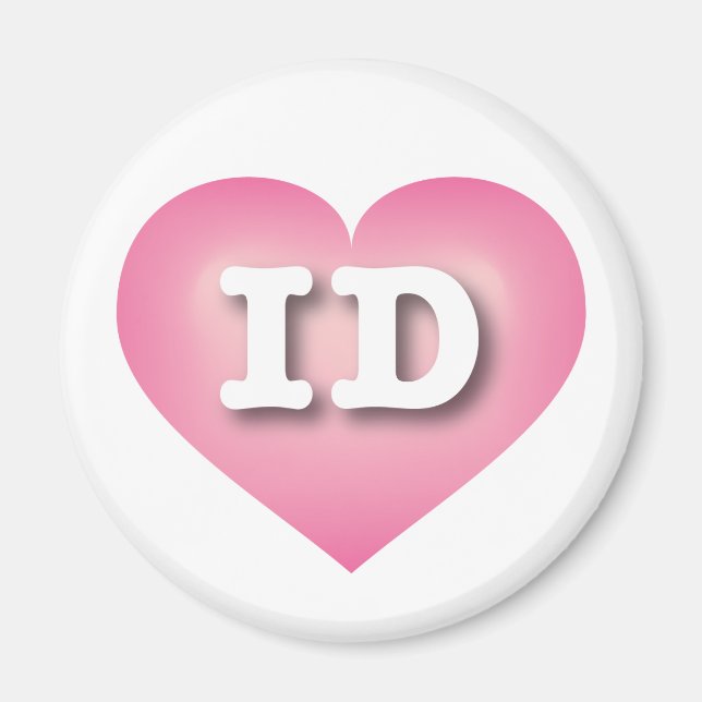 I love Idaho - ID pink fade heart Magnet (Front)
