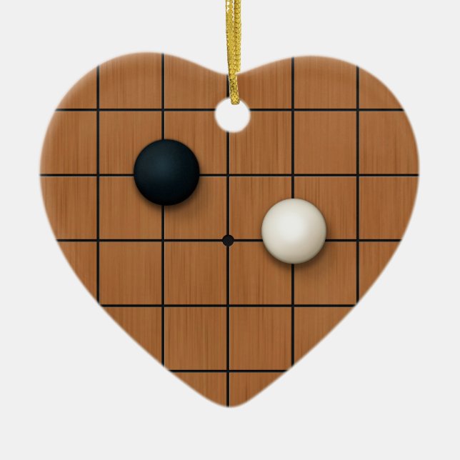 I Love Igo Custom Heart Ceramic Tree Decoration (Front)