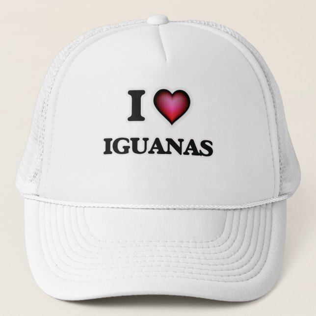 I Love Iguanas Trucker Hat (Front)