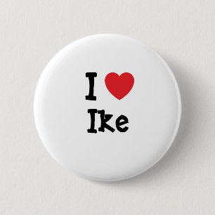 I love Ike heart custom personalised 6 Cm Round Badge
