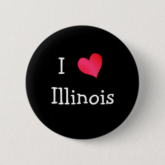 I Love Illinois 6 Cm Round Badge