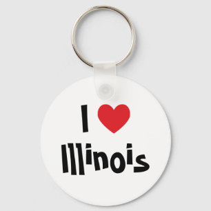I Love Illinois Key Ring