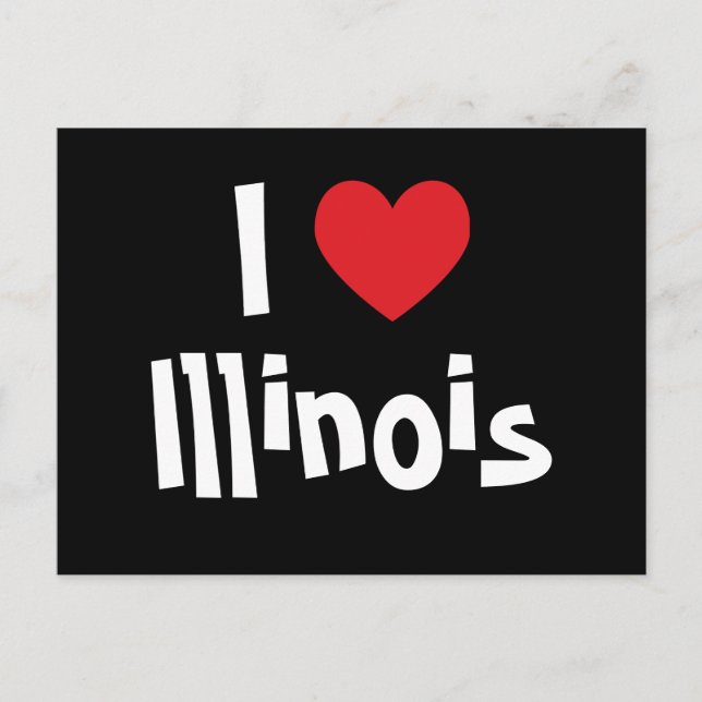 I Love Illinois Postcard (Front)