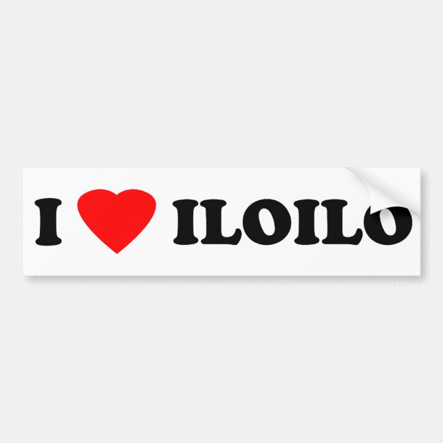 I Love Iloilo Bumper Sticker (Front)