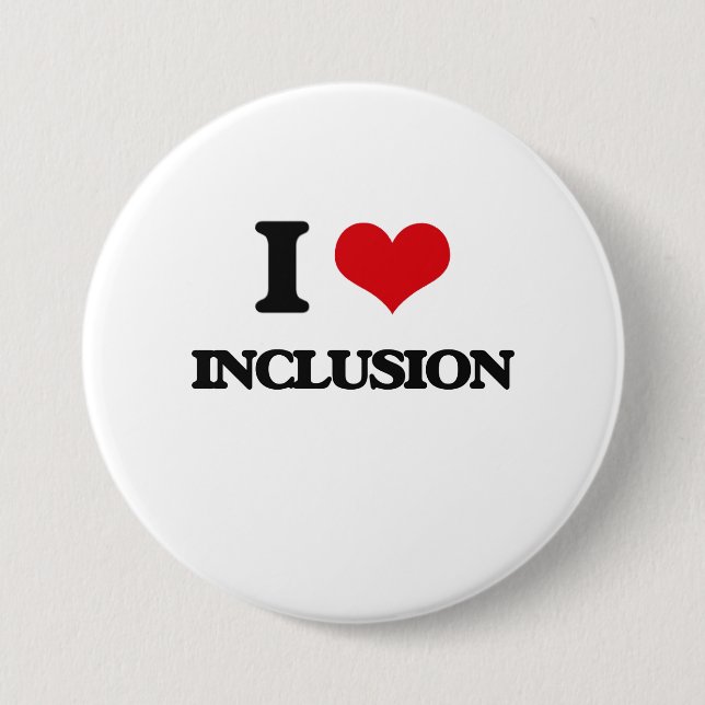 I Love Inclusion 7.5 Cm Round Badge (Front)